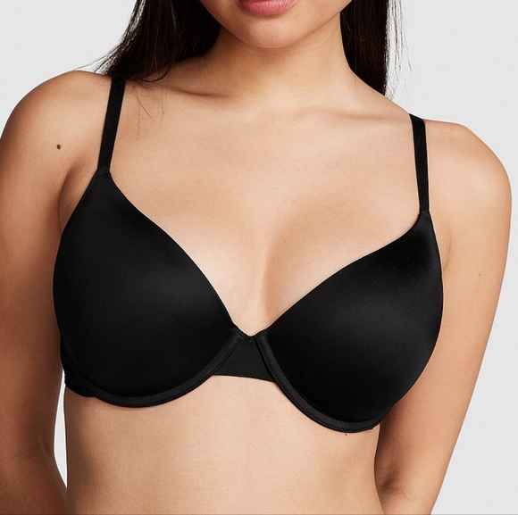 Victoria's Secret PINK Wear Everywhere Push Up Bra, Black, Sz 32C - Picture 1 of 11